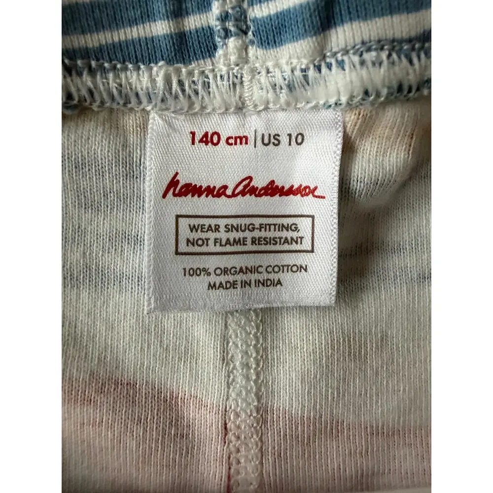 Hanna Andersson Sailboat Print Short Pajama Set Kids Size 10 Organic Cotton - Picture 4 of 4